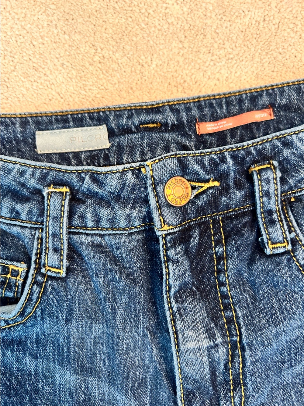 Pilcro Anthropologie Wide-Leg Jeans in Dark Blue Denim 26P - Picture 2 of 5